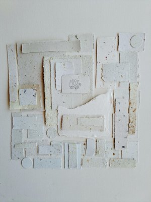 Hand made Paper Collage Scrap Pack,  Junk Journal paper in neutral tones