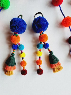 Colourful Llama / Alpaca Tassels and Pom Poms 