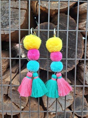 Llama Alpaca Clip on Accessories, Tassel set for halter. Colourful Llama Gifts