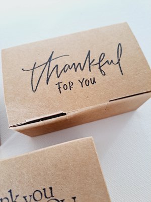 Box of 50 blank deckle edge papers for thank you messages. Mini Handmade 2x3 sheets, Neutral, for the thankful to express their gratitude