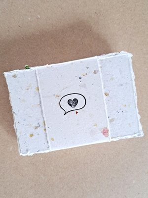 Blank Love Note mini paper bundles of 20 sheets, wrapped with a paper strap. 2x3" hand torn, randomly chosen, mixed neutral tone pieces