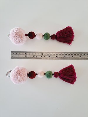 Pink and maroon Llama Halter Tassel Accessories