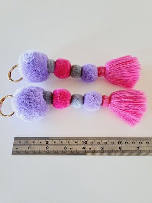 Llama Alpaca Accessories. Pink and Purple Tassel set