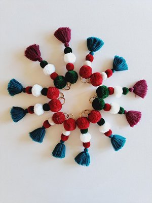 Christmas Llama or Alpaca Halter Tassels.