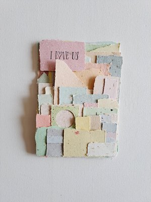Handmade Recycled Paper Collage Pack,  Junk Journal papers, coloured selection