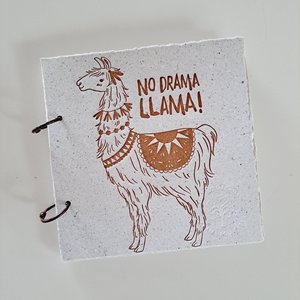 No Drama Llama Journal: Handmade Recycled Paper with Llama Poo!!