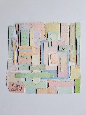 Handmade Recycled Collage Paper Pack, Junk Journal, Scrapbooking papers, coloured bundle