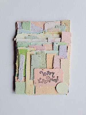 Handmade Recycled Collage Paper Pack, Junk Journal, Scrapbooking papers, coloured bundle
