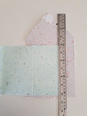 Old fashioned Folding Letters - Lettergrams - Handmade Recycled Paper - mixed colour folding writing sheets with seal.