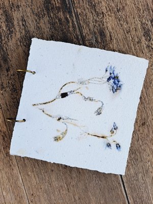 Handmade Dried Flower Journal: Recycled Paper Botanical Notebook