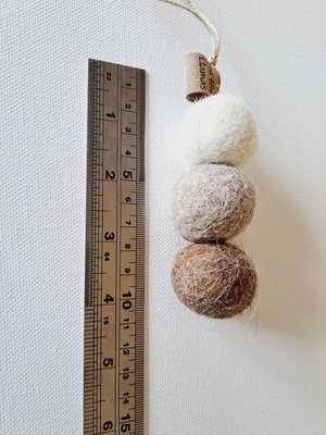Hairy Llama Balls. Handmade Car Mirror Dangle Diffuser. BYO scent or essential oil
