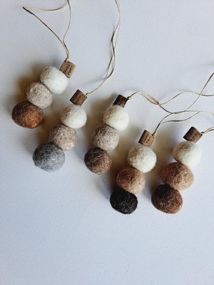 Hairy Llama Balls. Handmade Car Mirror Dangle Diffuser. BYO scent or essential oil
