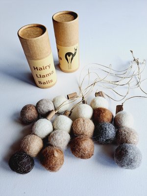 Hairy Llama Balls. Handmade Car Mirror Dangle Diffuser. BYO scent or essential oil