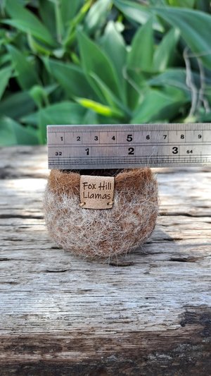 Soft Little Llama Fibre Pod, fuzzy bowl for rustic farmhouse decor