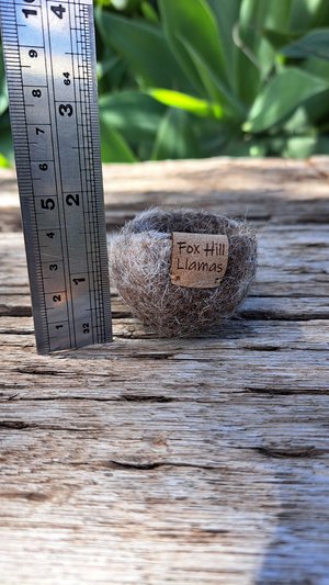 Tiny Llama Fibre fuzzy ring dish / bowl. Rustic farmhouse decor