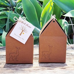 Small Bird Nester with refill in gift boxes. Llama Fibre Nesting Material for garden / bird lover. Birdhouse / birdbath / feeder accessory