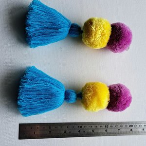 Colorful Llama Alpaca Halter Tassels: Clip On Accessories