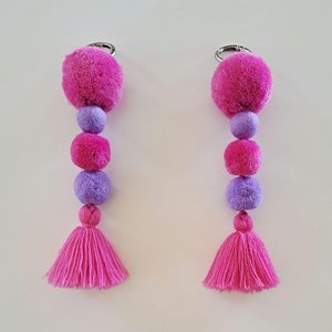 Pink and purple Llama or Alpaca Halter Tassels