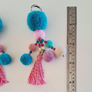 Pink Llama Alpaca Halter Tassels: Clip On Accessories