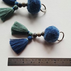 Blue Llama / Alpaca Halter Tassels