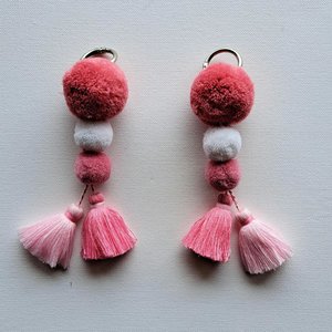 Pink Llama Alpaca Halter Tassels