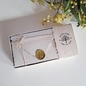 Llama Poo Paper Folding Letters. Box of 6 Handmade recycled paper lettergrams