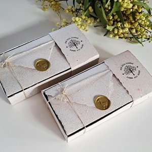 Llama Poo Paper Folding Letters. Box of 6 Handmade recycled paper lettergrams