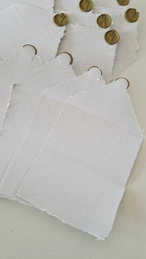 Llama Fibre Paper Lettergrams. Box of 6 Handmade Recycled Paper folding letters .. with llama Fibre