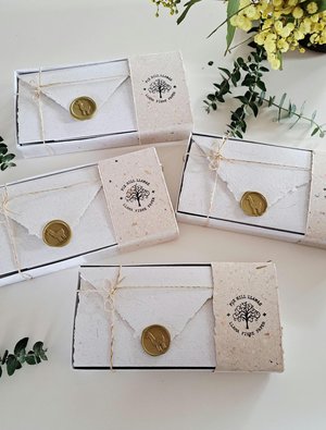 Llama Fibre Paper Lettergrams. Box of 6 Handmade Recycled Paper folding letters .. with llama Fibre