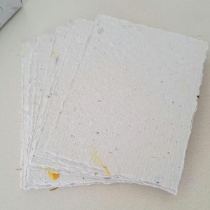 40 x Handmade papers, 4 x 3 Inch Recycled Paper Stationery Box