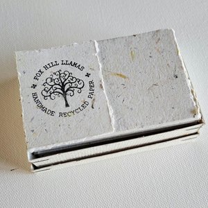 40 x Handmade recycled paper place cards for stamping or calligraphy, 4 x 2.5 Inch pieces in gift box