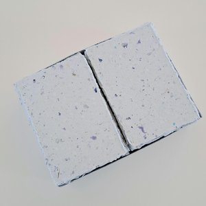 Handmade recycled card 4x3 or 2x3 Inch. Pale blue in colour, deckle and rough torn edges