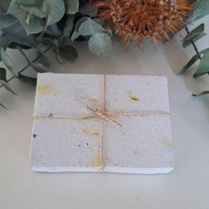 MINI Handmade Recycled Paper sheets and envelopes - colourful