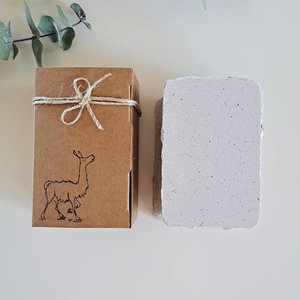 45 Llama Poo Paper Business Cards, Blank Hand-made Recycled Paper with deckle edge