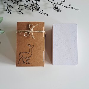 45 Llama Fibre Business Cards, Blank. Hand-made, Recycled Paper with Llama Fibre
