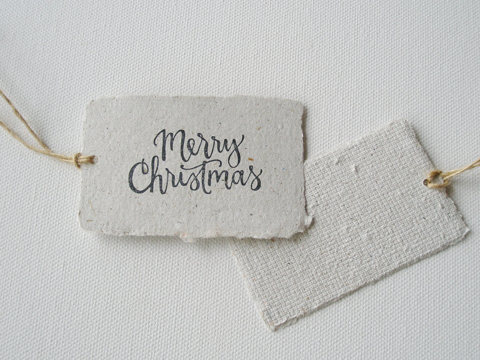 8 MERRY CHRISTMAS Llama Poo Tags, Recycled Gift Tags / Swing Tags with Deckle Edge for Xmas Gifts, Llama Gifts, Llama Products, Calligraphy