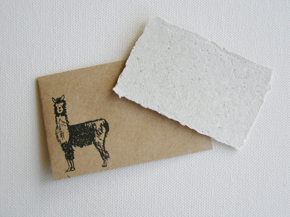 Mini Gift Card with Hand Stamped Brown Envelope