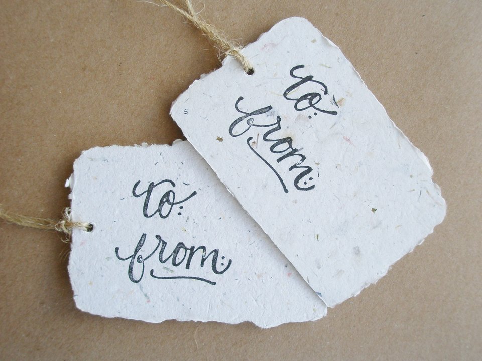 100 "To/From" Tags - Neutral Tones