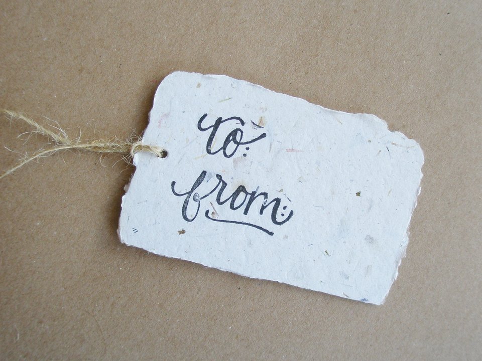 100 "To/From" Tags - Neutral Tones