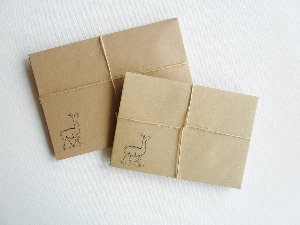 Lot of 6 -  6x4" Llama Poo Paper Letter Set
