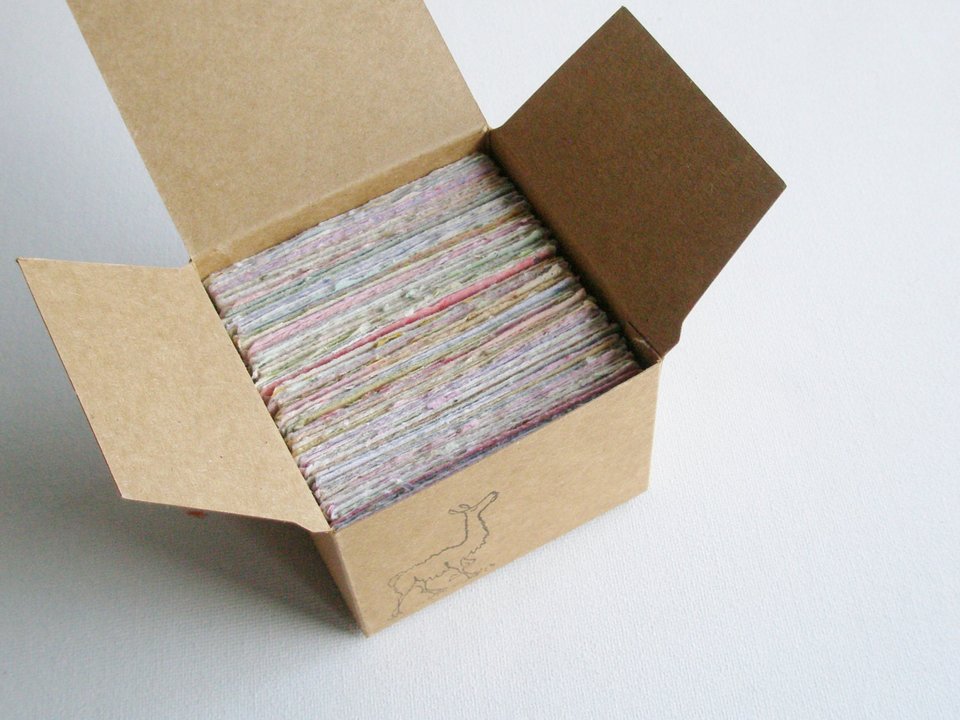 Lunch Box Notes. Love Notes. Message Paper for Mum in Box. Hand made Recycled Paper. 120 Small Hand Torn Pieces for Messages. Obento