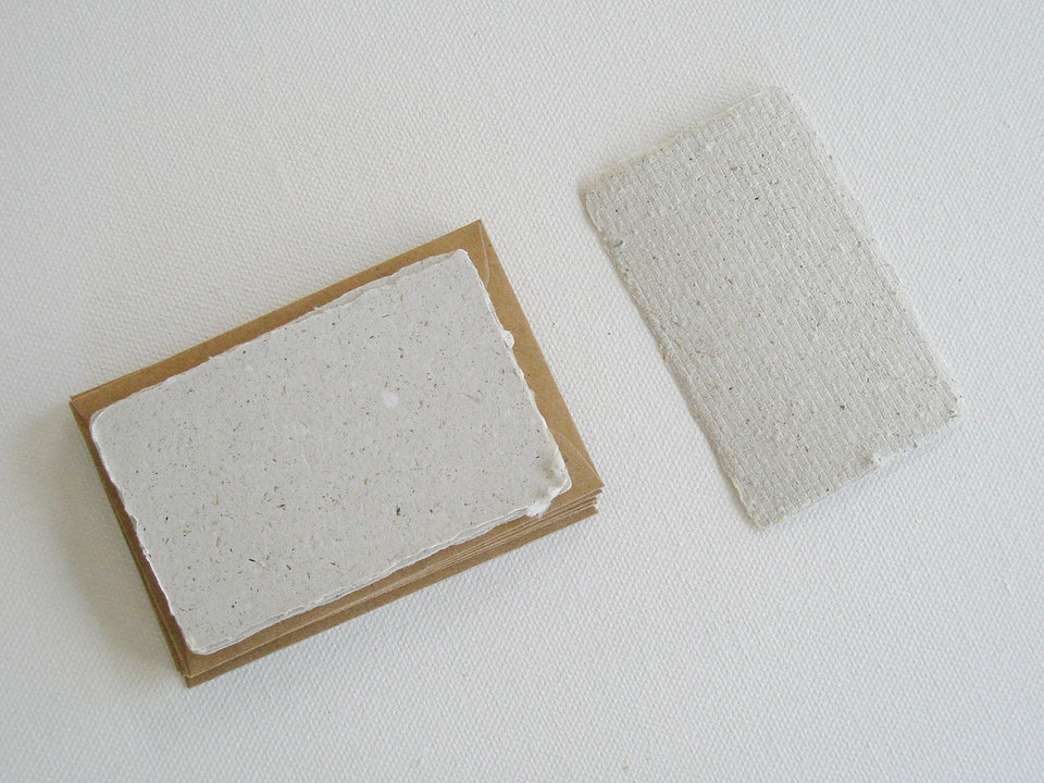 Llama Poo Paper Cards with Envelopes. Gift Card Set of 6 Gift Cards. Blank Mini Cards with Envelopes. Recycled and eco friendly