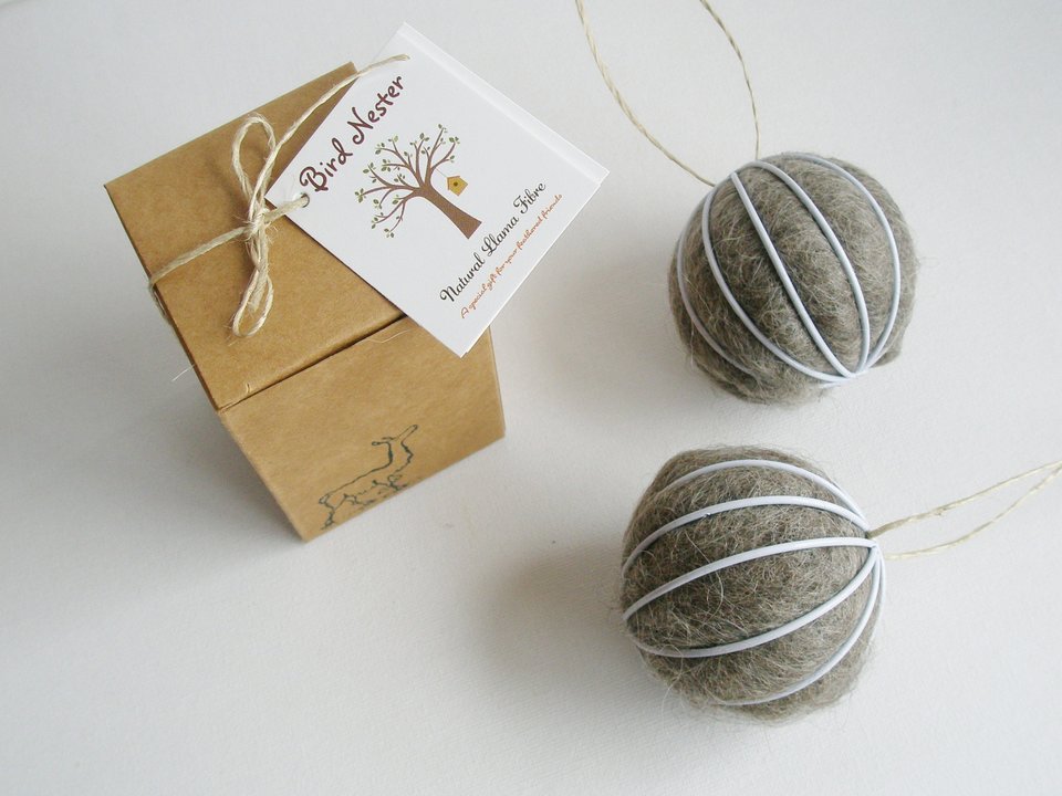 Bird Nester filled with Llama Fibre. Gardener gift. Nature Play Children's Gif. Nesting Material for native birds or aviary