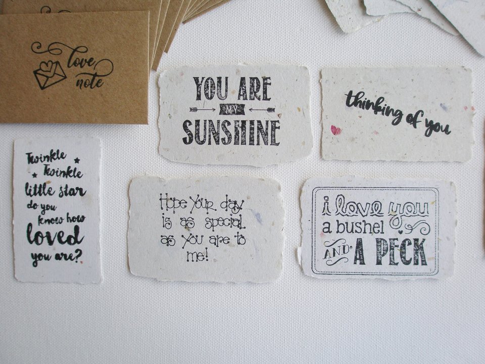 Love Notes with Envelopes. Handmade Paper Love Notes. Homemade Messages of love. Lover Gift for partner. Wife or husband 