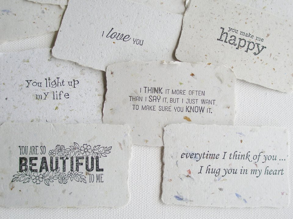 Love Note Set, Handmade Paper Love Notes and Envelopes, Homemade Love Notes, Love Letters, Lover's Gift, for partner, wife, husband - No.2