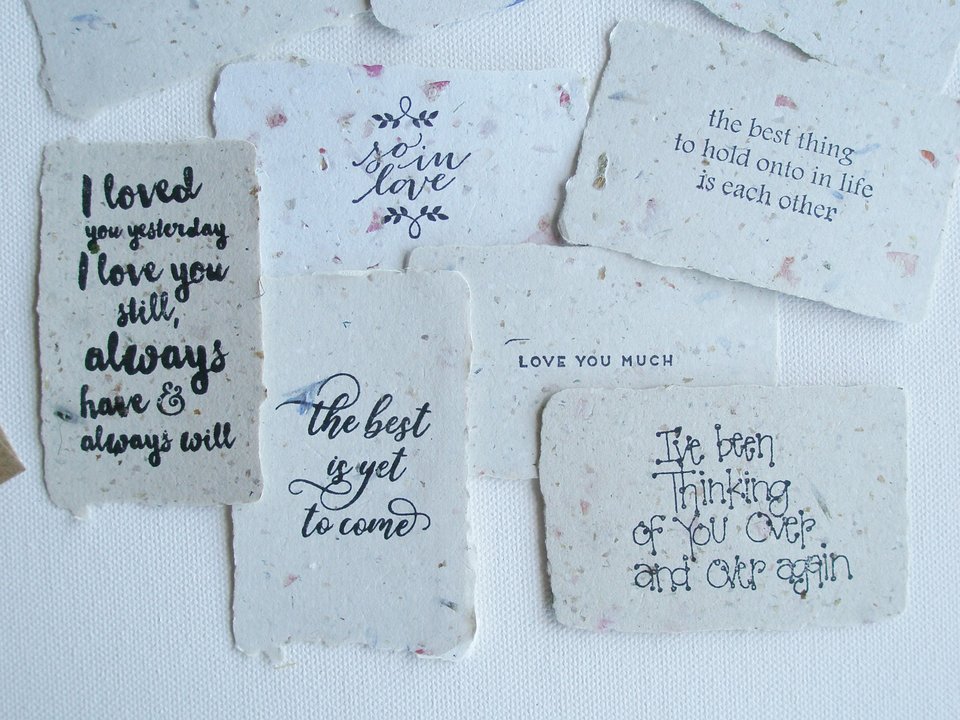 Love Notes Set, Handmade Paper Love Notes, Homemade Love Notes with envelopes, Love letters, Lover's Gift, for partner, wife, husband - No.4