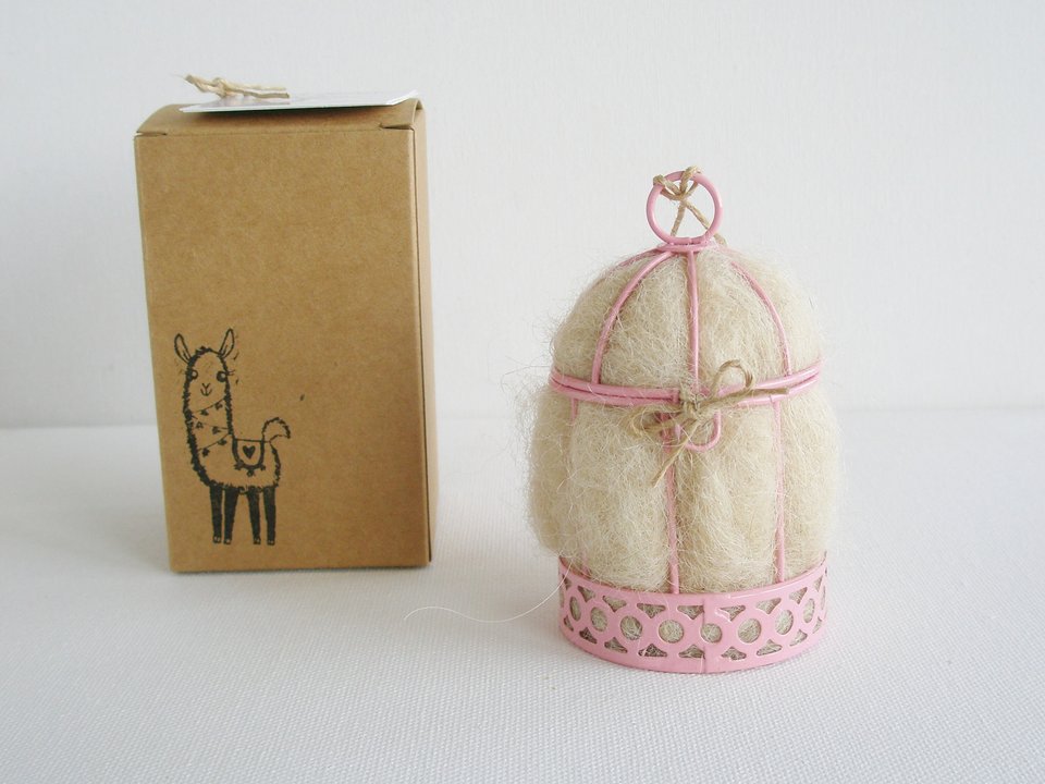 Gender Reveal, Baby Shower Favor, Small Bird Nester, Isolation Gift, Llama Fibre Nest Building Material, Blue or Pink
