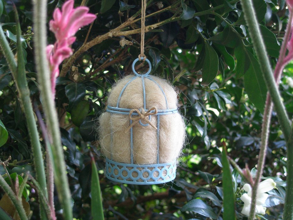 Gender Reveal, Baby Shower Favor, Small Bird Nester, Isolation Gift, Llama Fibre Nest Building Material, Blue or Pink
