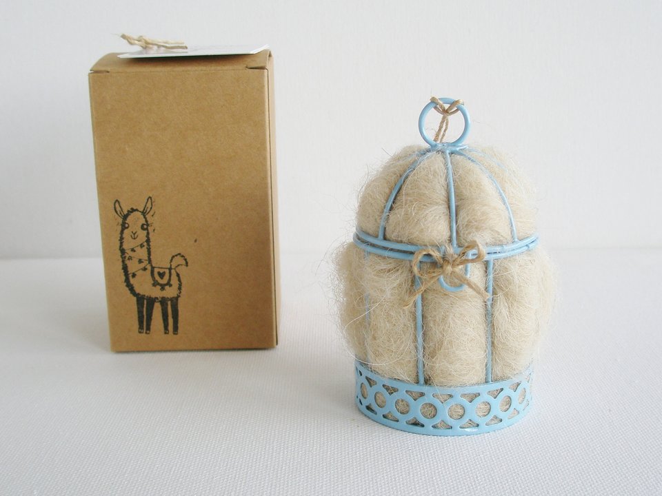Gender Reveal, Baby Shower Favor, Small Bird Nester, Isolation Gift, Llama Fibre Nest Building Material, Blue or Pink