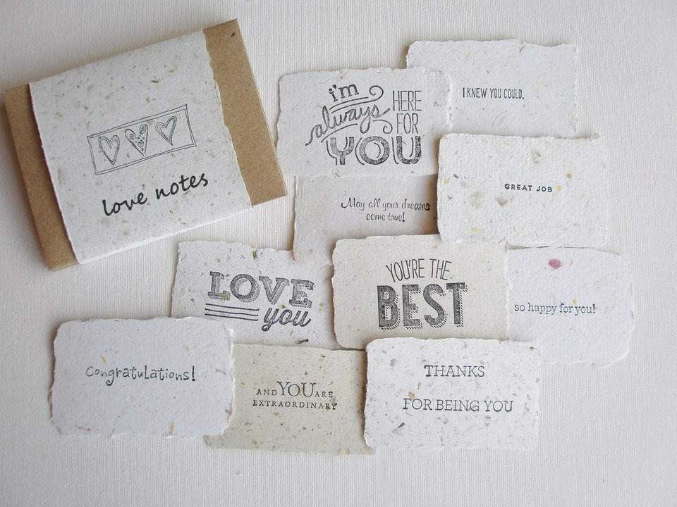 Parent's Note Set, Handmade Paper Love Notes and Envelopes, Homemade Encouragement Notes, for partner, wife, husband, Child, Student